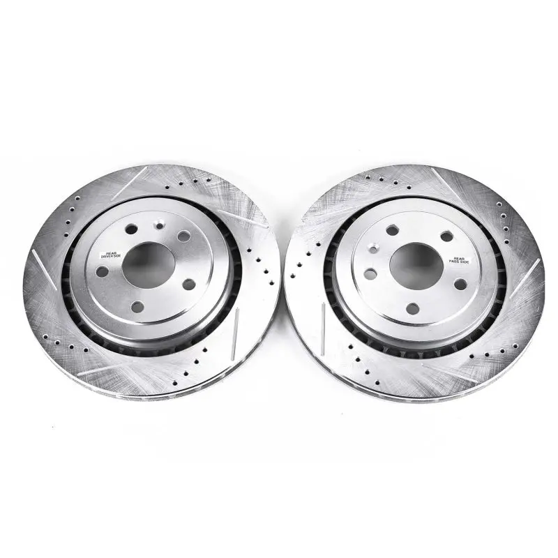 Powerstop 2016-2024 Chevrolet Camaro 6Th Gen Power Stop Ats Rear Evolution Drilled & Slotted Rotors Pair 1