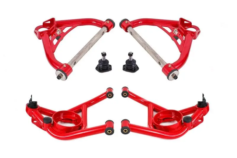 Bmr Suspension 1970-1981 Chevrolet 2Nd Gen Camaro Bmr Gm F-Body Gm X-Body Non-Adjustable A-Arm Kit Red 1