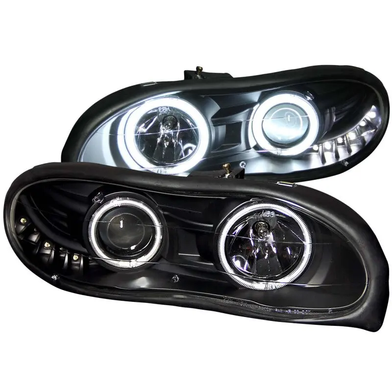 Anzo 1998-2002 Chevrolet Camaro 4Th Gen Projector Headlights W Halo Black 1