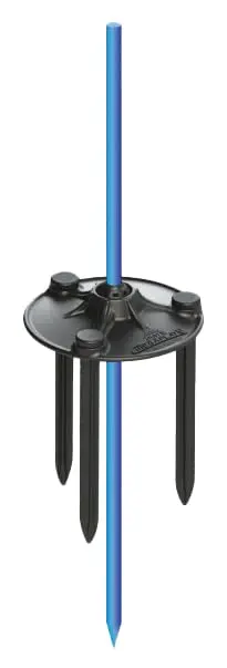 Reusable Balloon Ground Pole Bases With Ground Spike For Balloon Displays - 24" Ground Spike Prevents Tipping Over - Includes 6" Diameter Spiked Plate 1