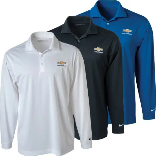 Chevrolet Bowtie Nike Dri-Fit Long Sleeve Polo 1