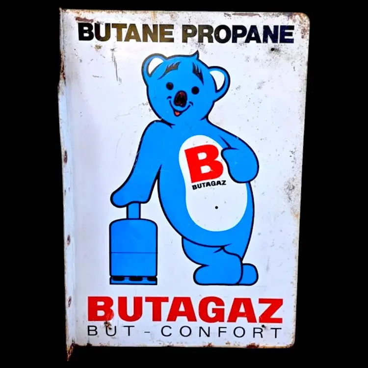 Butagaz Butane Propane Porcelain Enamel Vintage Metal Reproduction 1