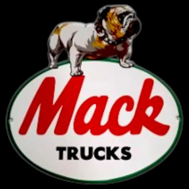 Mack Trucks Die Cut Porcelain Vintage Metal Sign 1