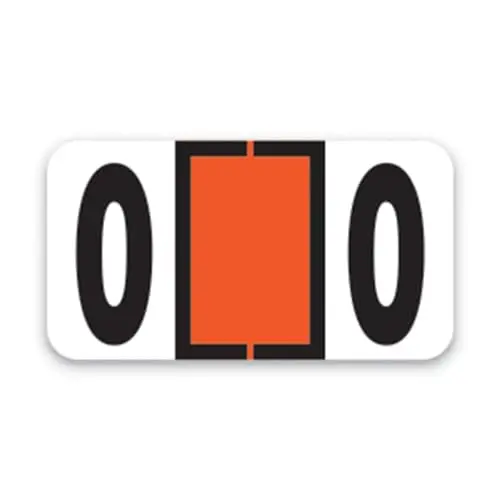 File Right Number Labels (Rolls) - Color-Coded, Self-Adhesive Easy Application - Ideal For Automotive, Medical, Organizational Efficiency - Laminated For Longevity - 1-5/8" ×7/8" 1