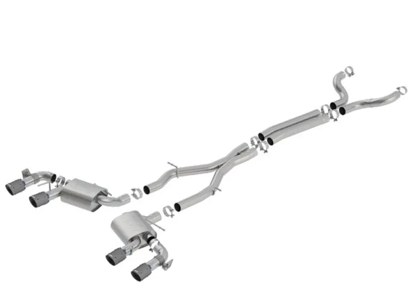 Borla 2017-2023 Chevrolet Camaro 6Th Gen Zl1 6.2L V8 Atak Catback Exhaust W Dual Mode Valves Cf Black Anod 1
