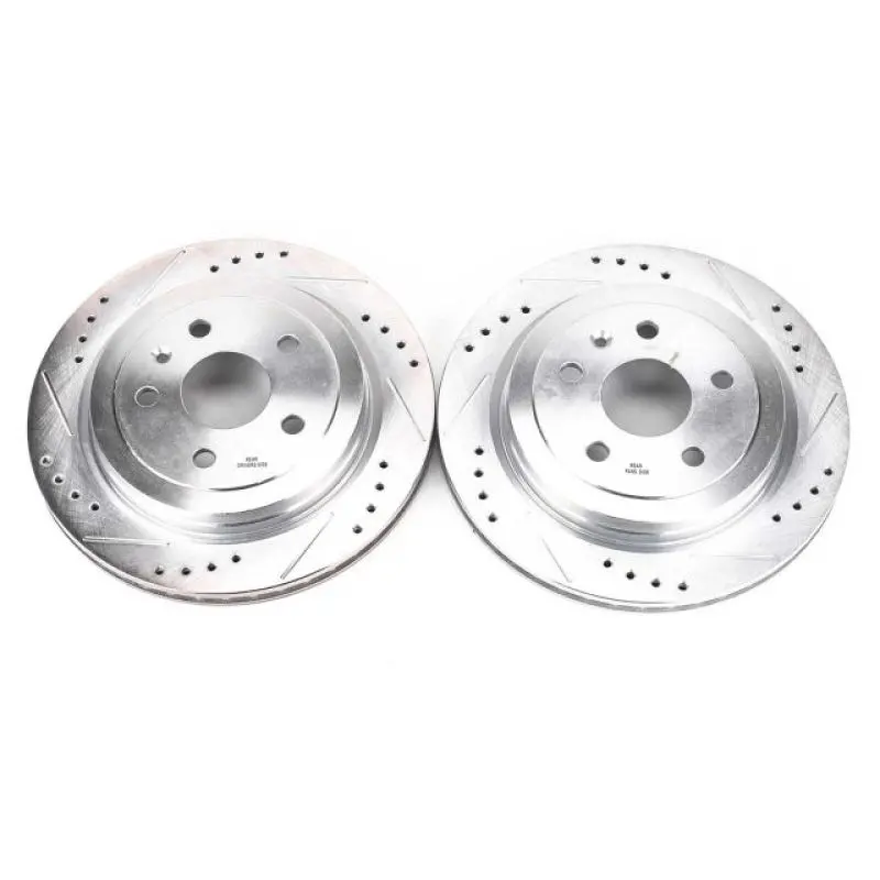 Powerstop 2010-2015 Chevrolet Camaro 5Th Gen Power Stop Rear Evolution Drilled & Slotted Rotors Pair 1