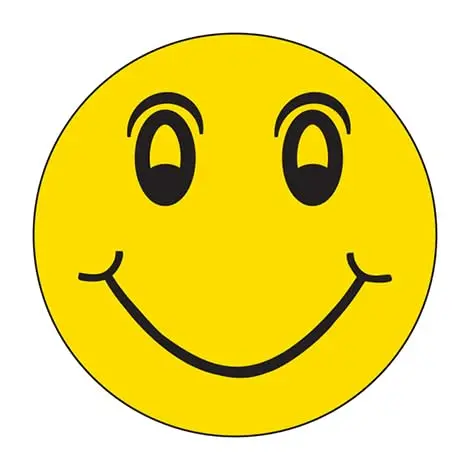 Smiley Happy Face Window Stickers - Vibrant Yellow Smile Design - Durable, Weatherproof Vinyl With Easy On/Off Adhesive - Back Slit For Seamless Installation - 6" × 6" 1