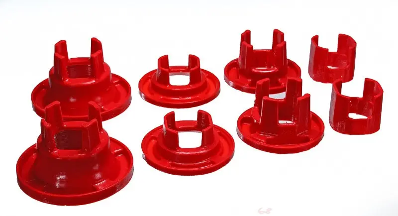 Energy Suspension 2010-2010 Chevrolet Camaro 5Th Gen 10 Red Rear Sub-Frame Mount Insert Bushing Set 1