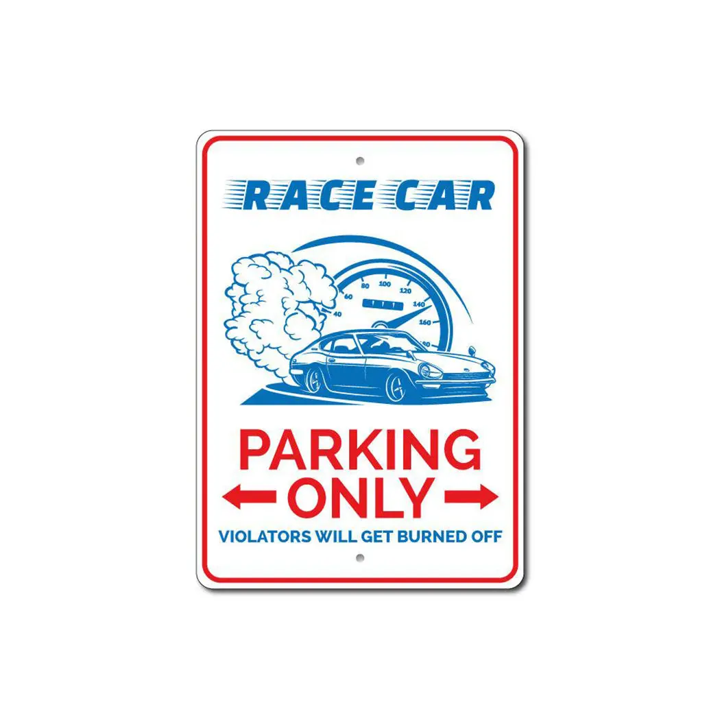 Race Car Parking Only - Aluminum Sign 1