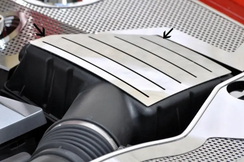2010-2015 5Th Gen Camaro Oem Air Box Filter Stock Cover - Polished Stainless Steel 1