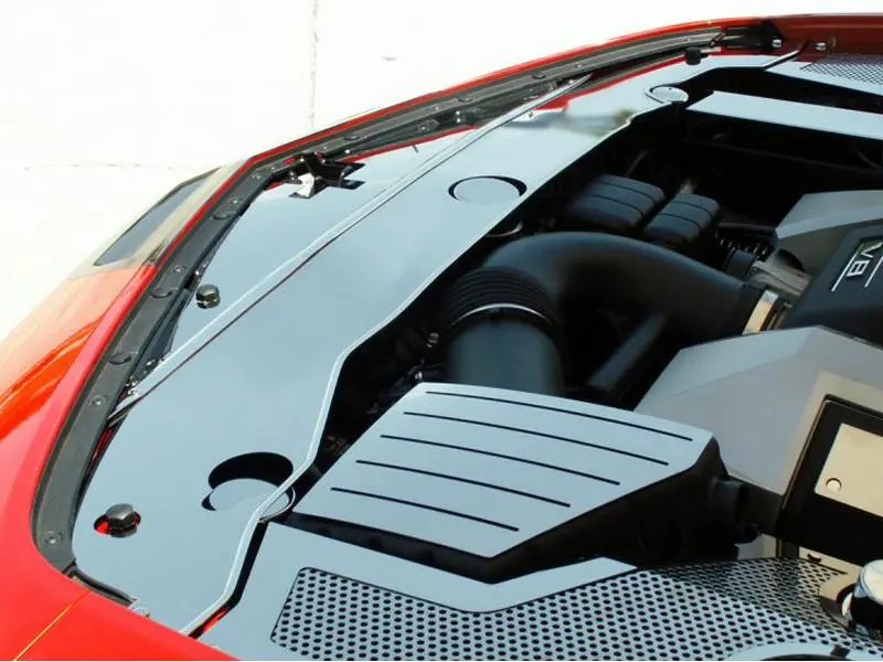 2010-2015 5Th Gen. Camaro Ss Radiator Trim Kit W/ Cap Covers - Polished Stainless Steel 2