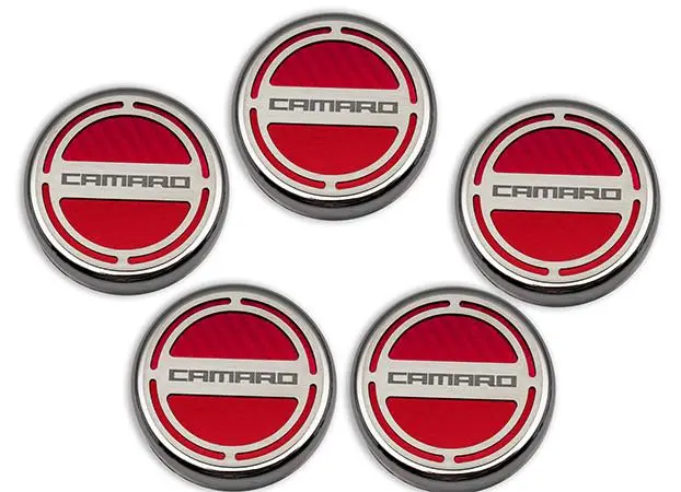 2010-2015 5Th Gen Camaro V6/V8 Fluid Cap Cover Set | "Camaro" | 5Pc 3