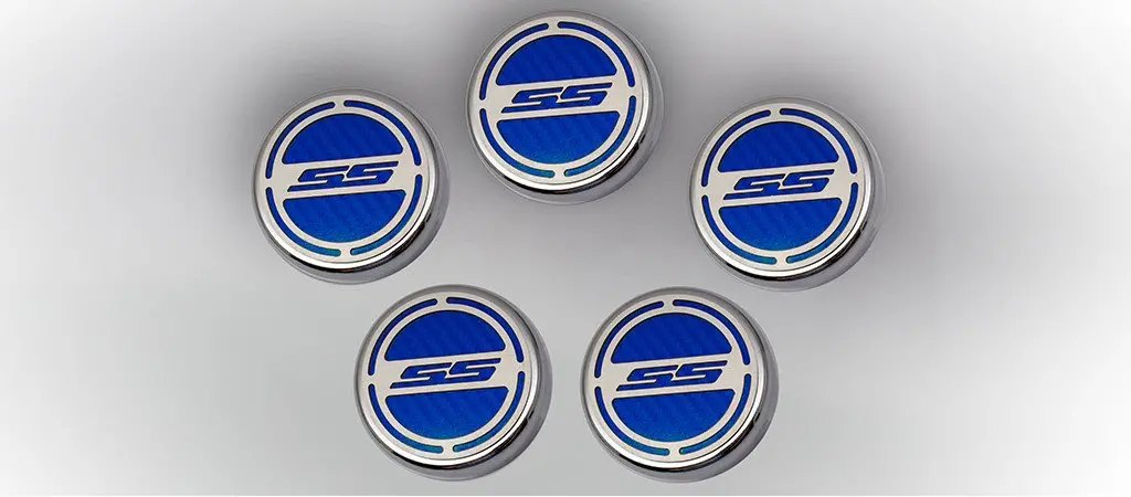 2010-2015 5Th Gen Camaro V8 Fluid Cap Cover Set | "Ss" | 5Pc 1