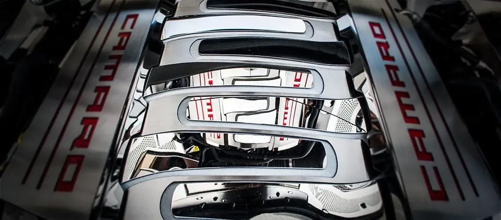 2016-2024 Camaro V8 Ss Plenum Cover | Brushed/Polished Stainless Steel 1