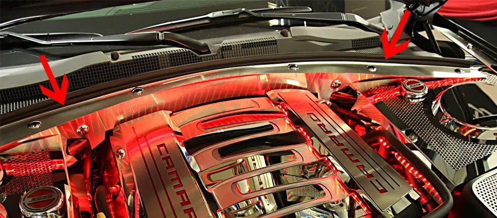 2016-2024 6Th Generation Camaro Wiper Cowl Trim - Optional Led Lighting 1