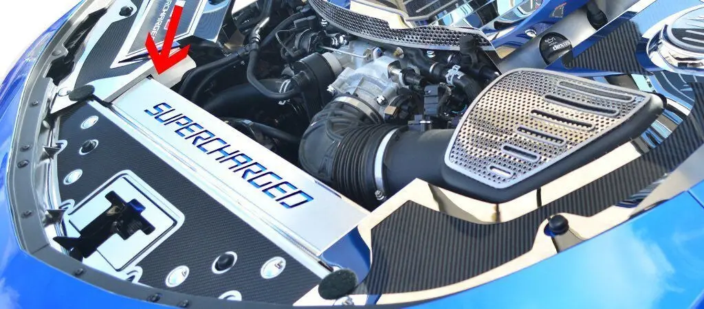 2016-2024 Gen 6 Camaro Front Header Plate Supercharged Style | Carbon Fiber 1