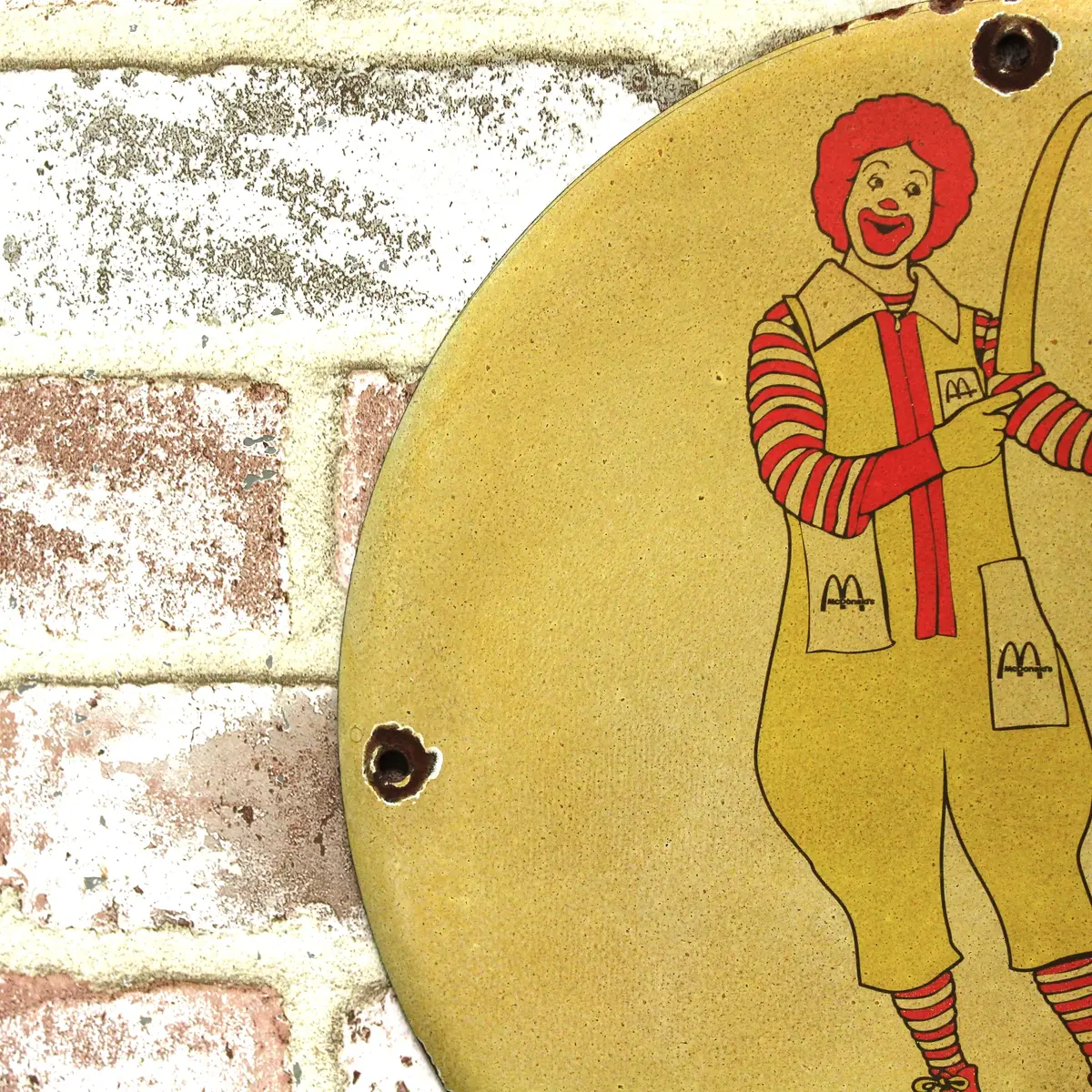 Ronald Mcdonald Americana Porcelain Enamel Sign (12In) 2