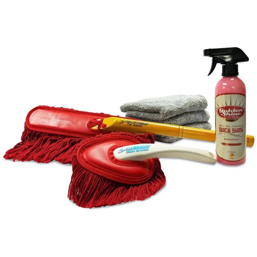 Golden Shine Quick Detailing Kit With California Car Duster Combo 1