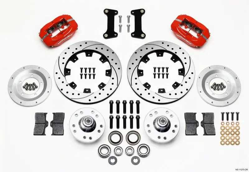 Wilwood 1982-1992 Chevrolet Camaro 3Rd Gen Forged Dynalite Front Kit 12.19In Drilled Red 1