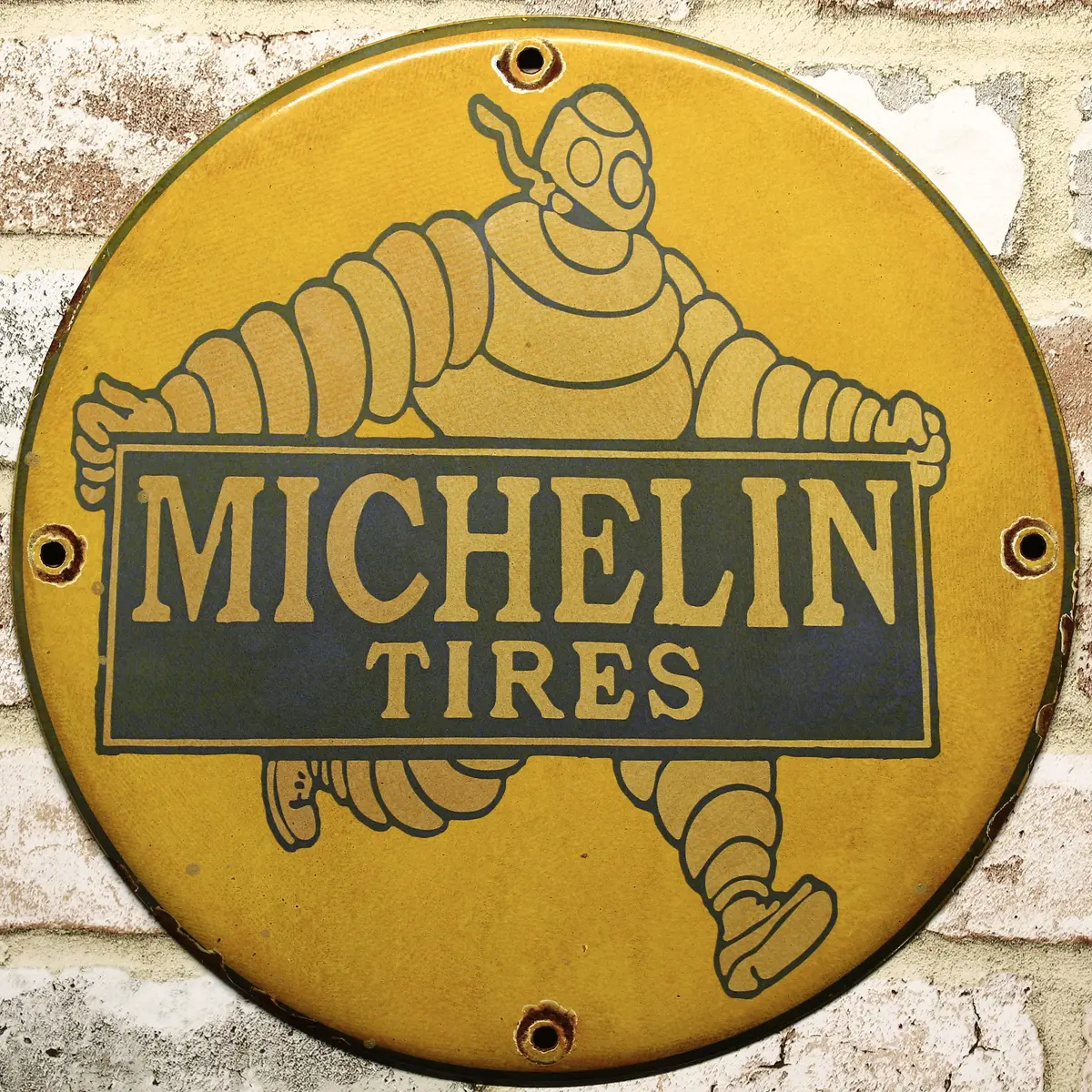 Michelin Tires Bibendum Porcelain Enamel Sign (12In) 1