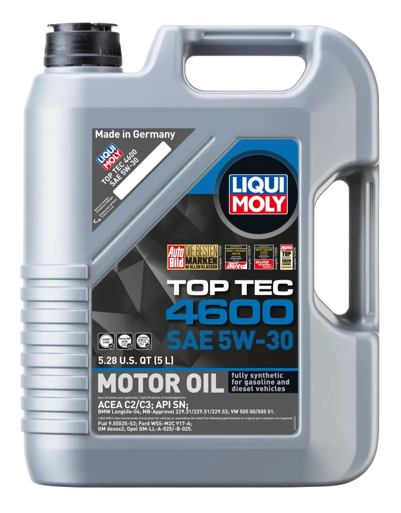 Liqui Moly 1995-2002 Chevrolet Camaro 4Th Gen 5L Top Tec 4600 Motor Oil Sae 5W30 1