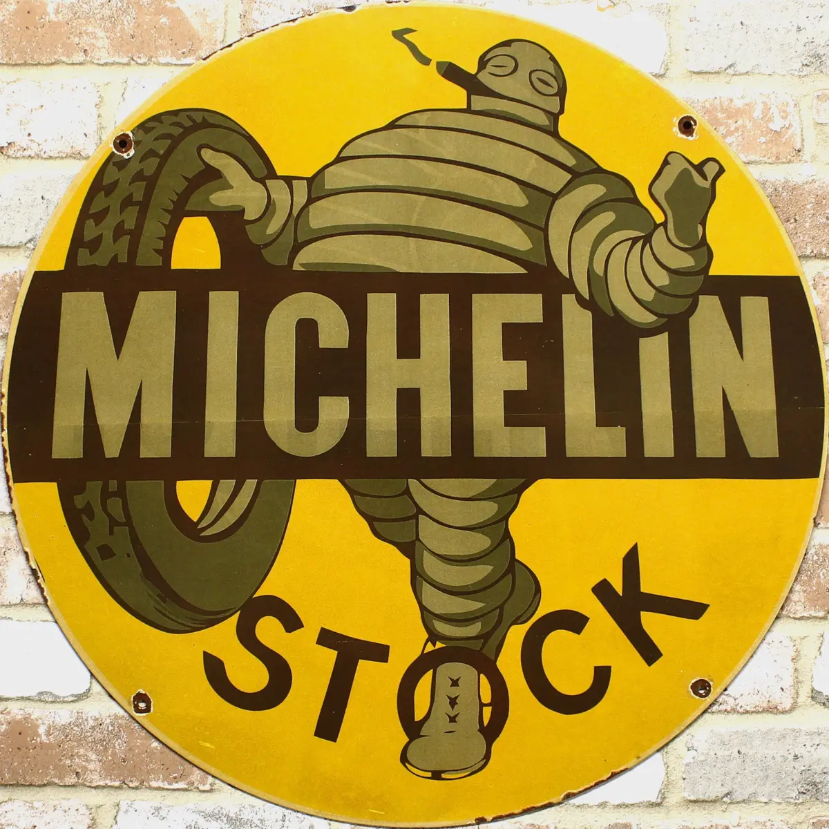 2Ft Michelin Stock Tires Porcelain Enamel Sign (24-Inch) 1