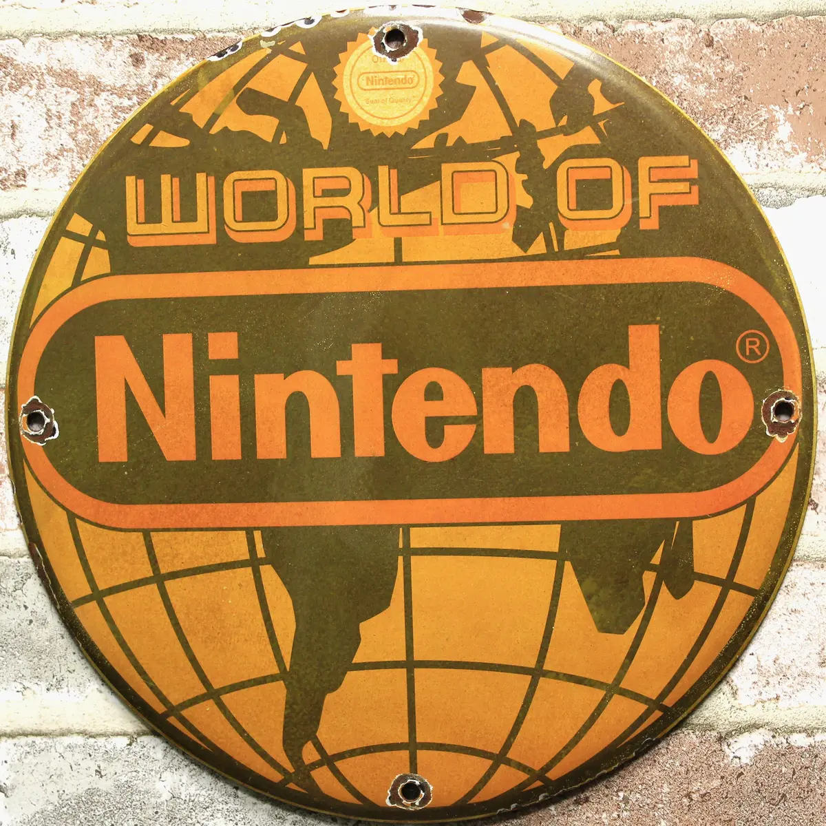 World Of Nintendo Vintage Games Porcelain Enamel Sign (12In) 1