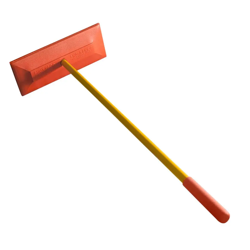 Shuttsco Snow Rake – 30" Wood Sure Grip Handle With 12" Vinyl-Coated Non-Abrasive Foam Head – Freeze-Resistant Snow Removal Tool – Sno-Rake For Car Dealerships & Private Vehicles – Made In Usa 1