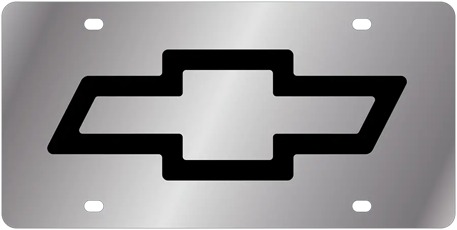 Chevrolet Bowtie Stainless Steel License Plate 1