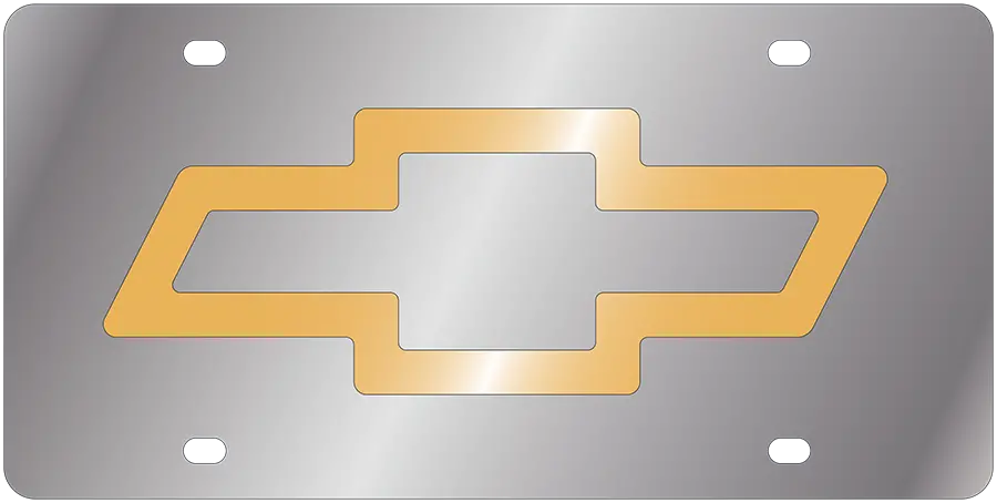 Chevrolet Bowtie Stainless Steel License Plate 1