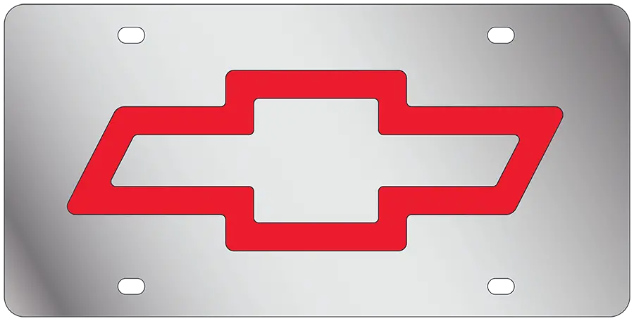 Chevrolet Bowtie Stainless Steel License Plate 1