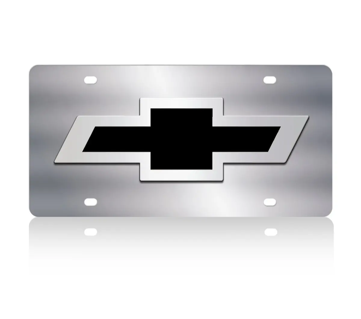 Chevrolet Bowtie Stainless Steel License Plate 1