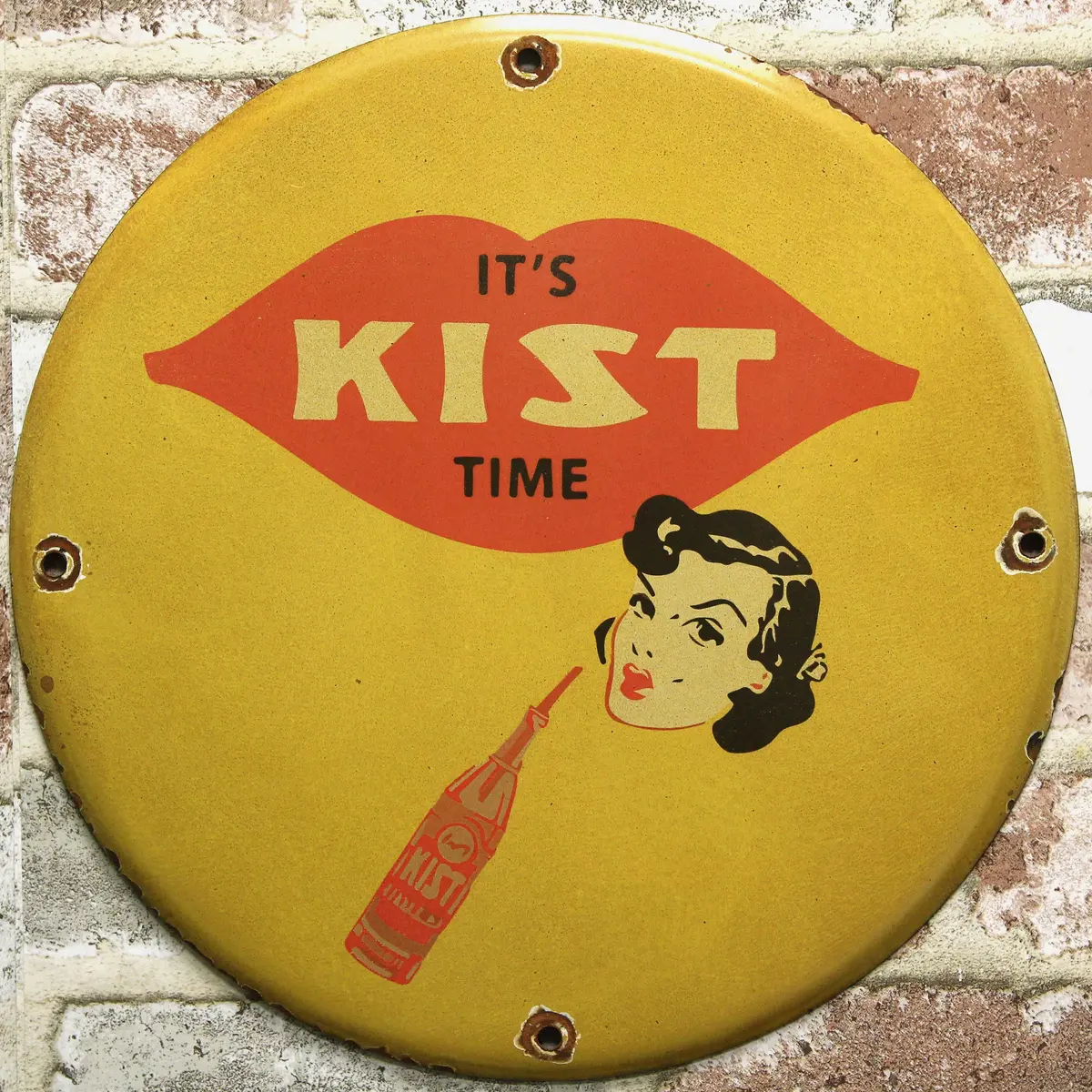 Kist Soda "It's Kist Time" Porcelain Enamel Sign (12In) 1