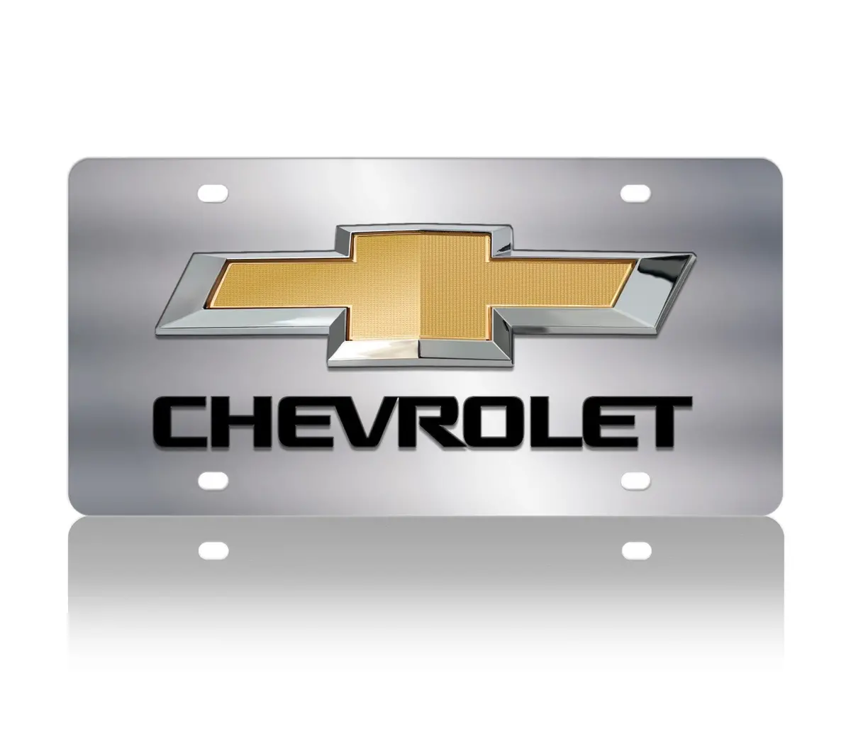 2019 Chevrolet Bowtie Stainless Steel License Plate 1