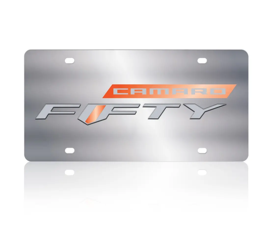 Chevrolet Camaro Fifty Stainless Steel License Plate 1