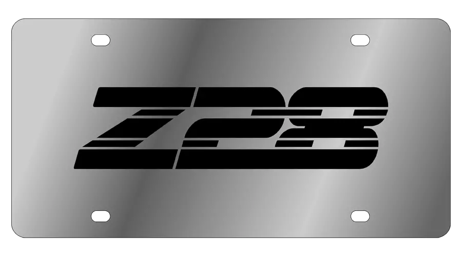 Chevrolet Camaro Z28 Stainless Steel License Plate 1