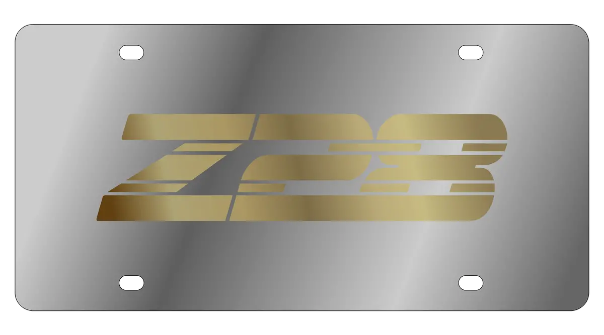 Chevrolet Camaro Z28 Stainless Steel License Plate 1
