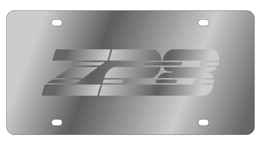 Chevrolet Camaro Z28 Stainless Steel License Plate 1