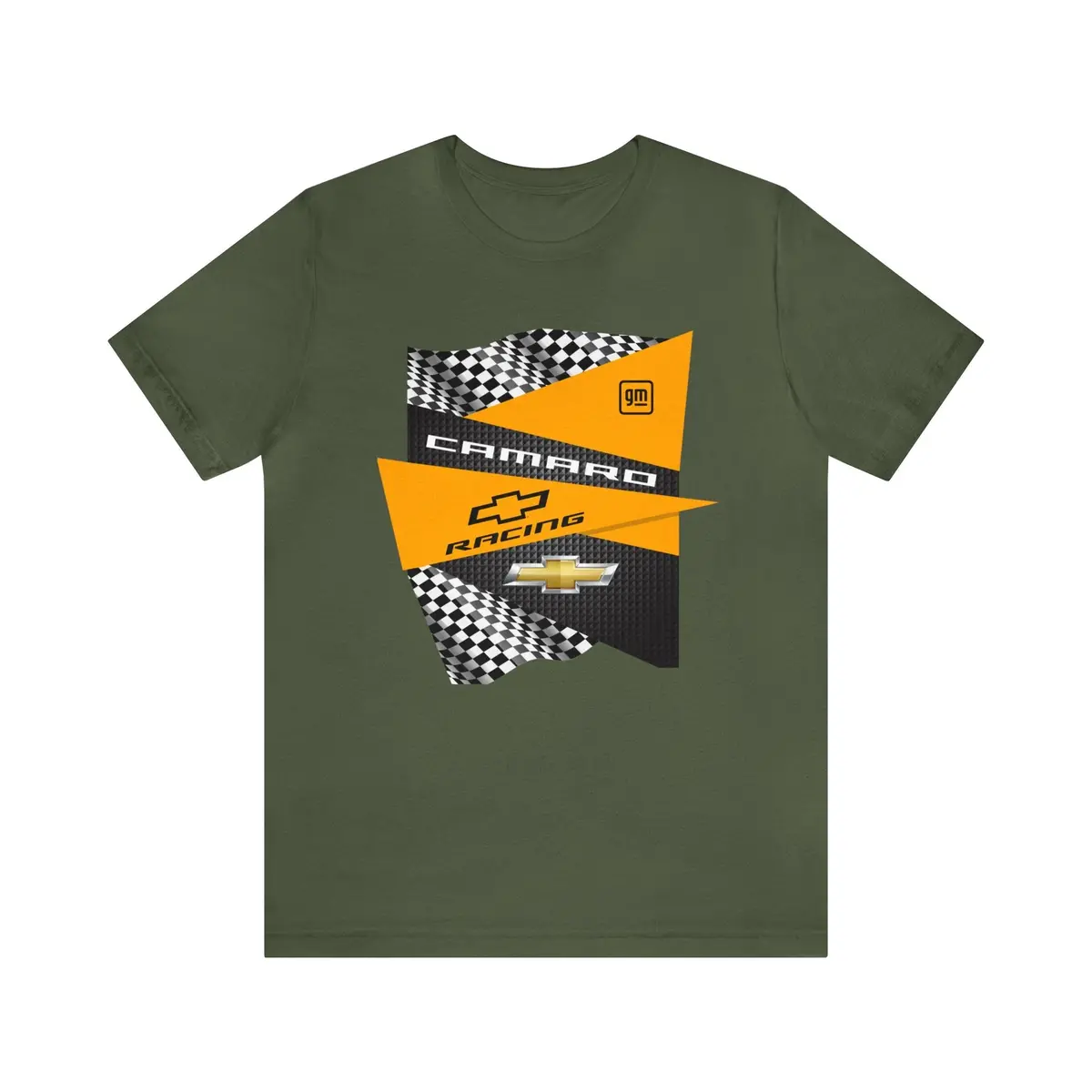 Camaro Yellow Checkered Jersey Short Sleeve Tee 5