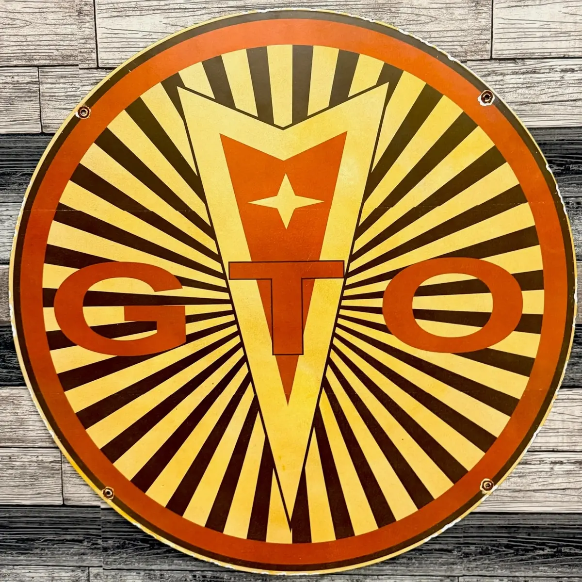 Gto Victory Emblem Large Porcelain Dealership Advertising 1