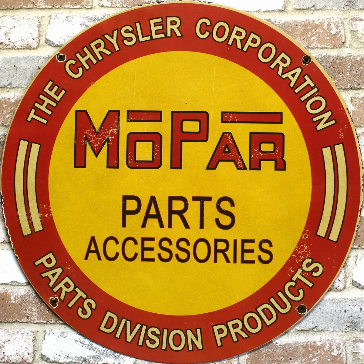 2Ft Mopar Parts Division Chrysler Corporation Porcelain Enamel Sign (24-Inch) 1