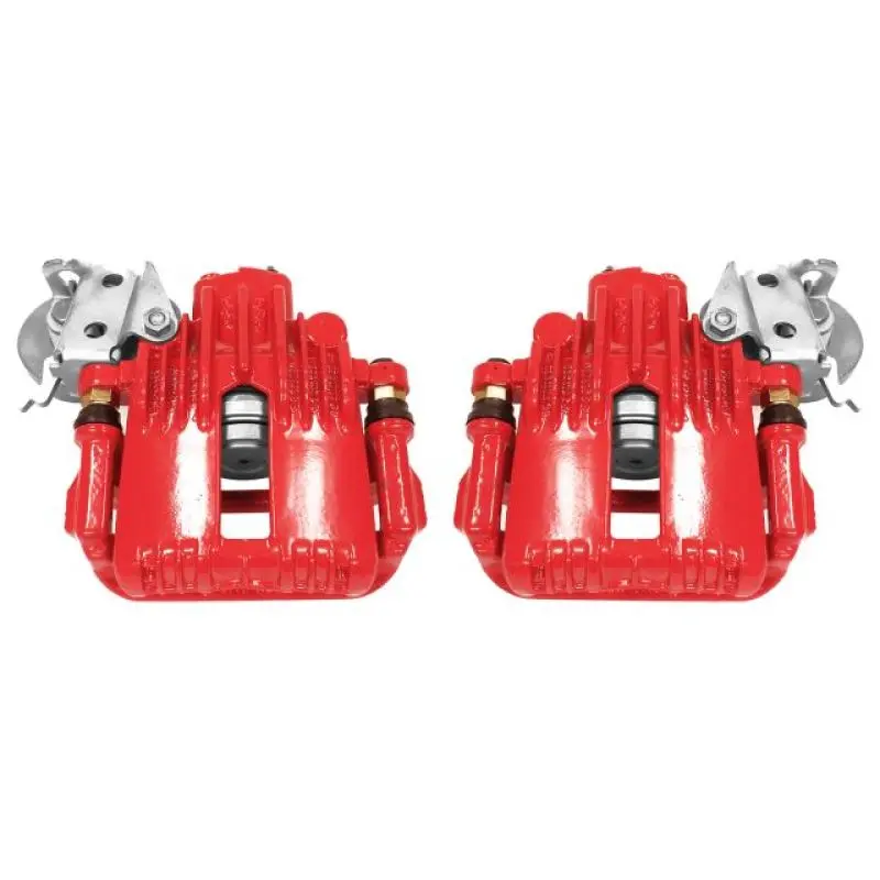 Powerstop 1993-1997 Chevrolet Camaro 4Th Gen Power Stop Rear Red Calipers W Brackets Pair 1
