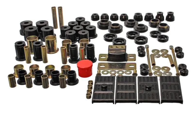 Energy Suspension 1967-1969 Chevrolet Camaro 1St Gen (W Mono Leaf Springs) Black Hyper-Flex Master Bushing Set 1