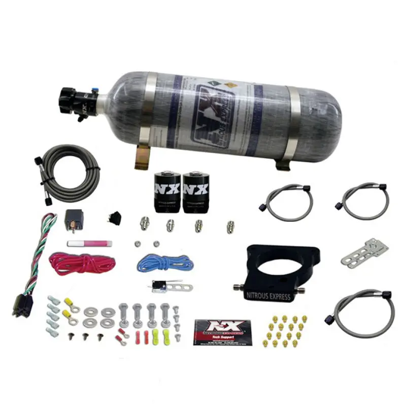Nitrous Express 1998-2020 Chevrolet Camaro 4Th-6Th Gen Gm Ls 78Mm 3-Bolt Nitrous Plate Kit (50-350Hp) W 12Lb Composite Bottle 1
