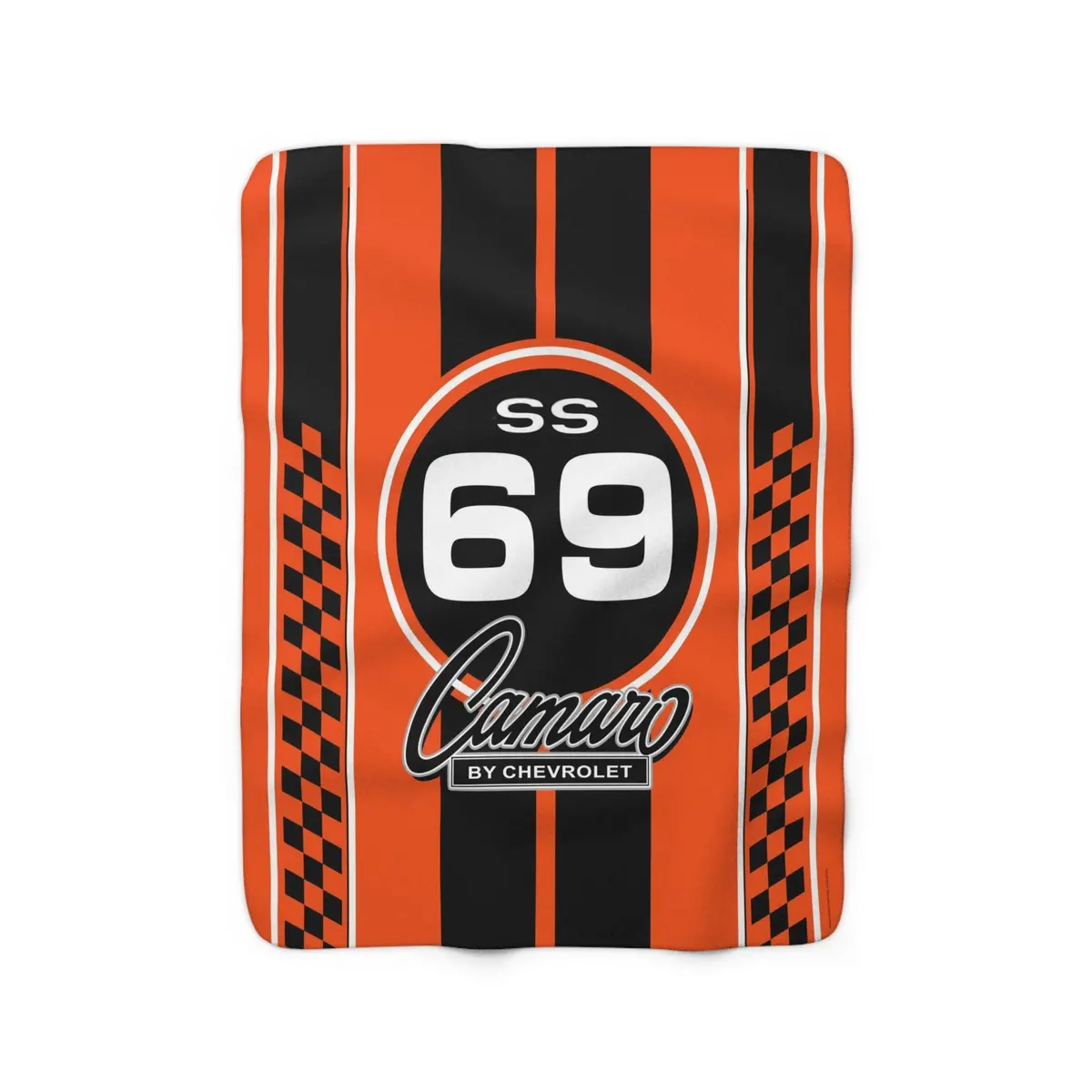 1969 Camaro Ss  Retro Racing Decorative Sherpa Blanket 1
