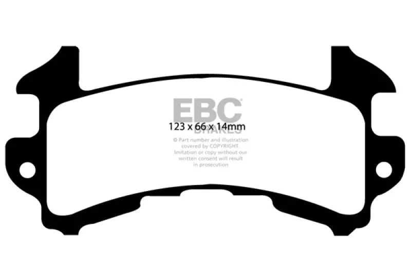 Ebc 1982-1992 Chevrolet Camaro 3Rd Gen Riviera (Fwd) 3.8 Turbo Ultimax2 Rear Brake Pads 1