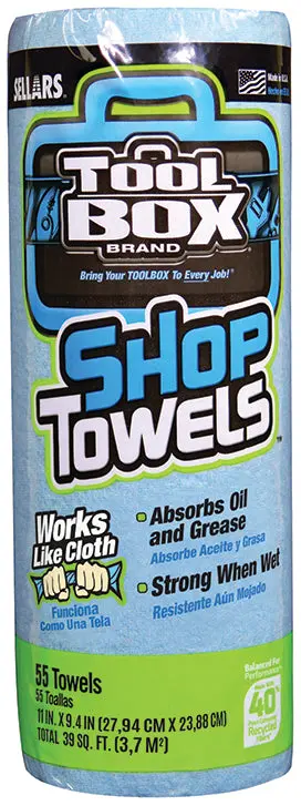 Disposable Shop Towels – 11" × 9.4", 55 Sheets Per Roll – Highly Absorbent, Durable Wipers For Automotive Service Centers, Body Shop Departments & Industrial Cleaning – Bulk Pack Options 1