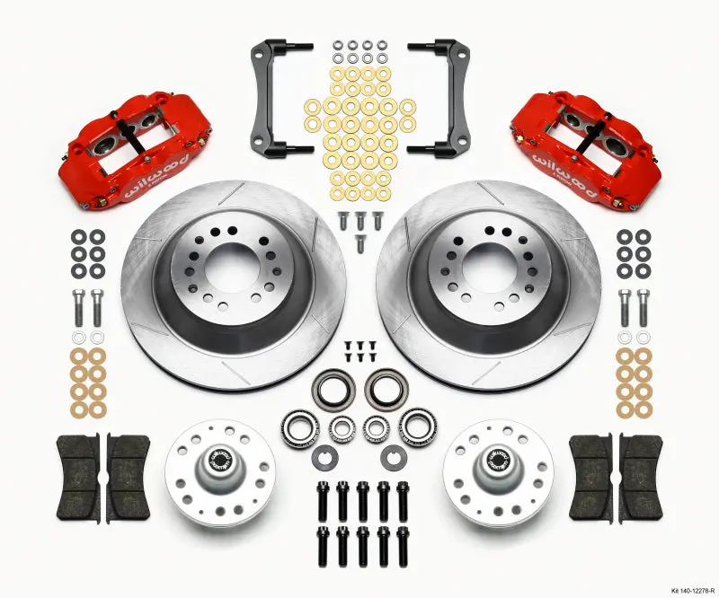 Wilwood 1970-1978 Chevrolet Camaro 2Nd Gen Narrow Superlite 6R Front Hub & 1Pc Rtr Kit 12.88In-Red 1