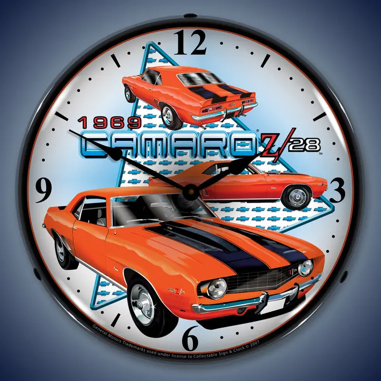 1969 1St Generation Camaro Z28 Lighted Clock 1