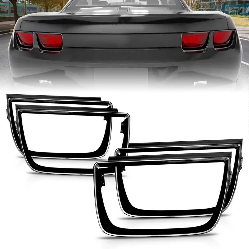 Anzo 2010-2013 Chevrolet Camaro 5Th Gen Taillight Bezels 4Pc Gloss Black 1
